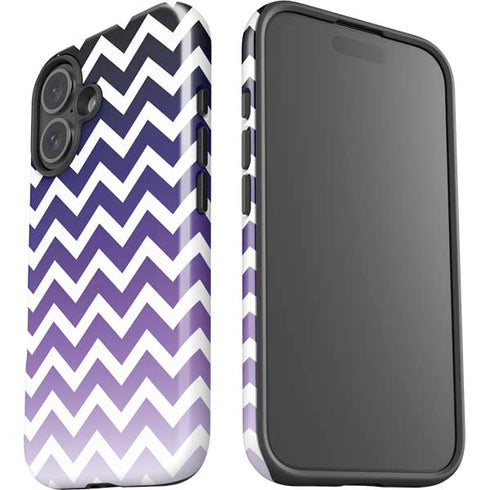Chevron Purple Ombre iPhone 16 Plus Impact Case